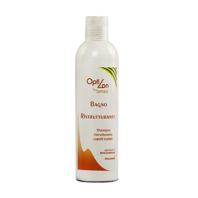 Shampoo Hair Bath Restructuring Beta Carotene and Collagen 300ml - Farmavit