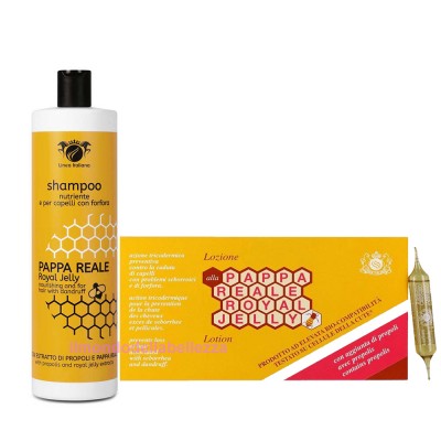 Nourishing Royal Jelly Shampoo Kit + Hair Lotion 12x10ml - LINEA ITALIANA