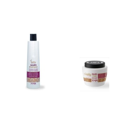 Kit Small Shampoo + Mask Restructuring Treated Hair - Seliar Keratin -  Ricostruzione - Il mondo della Bellezza