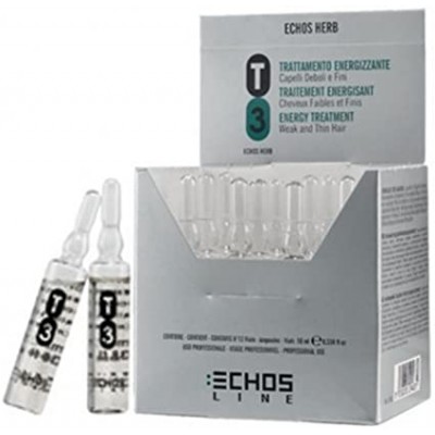 Vials Strengthening Hair Weak and Fine T3 12 pcs 10ml - Echosline
